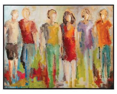 Framed Hand-Painted Canvas Art