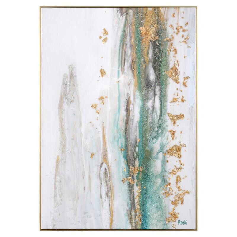 "Mary Hong's Glass Oasis" with Crystal Glass and Emerald Green