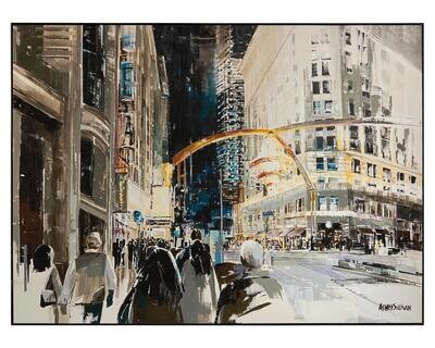 Urban Nightscape - Gallery Wrapped Print