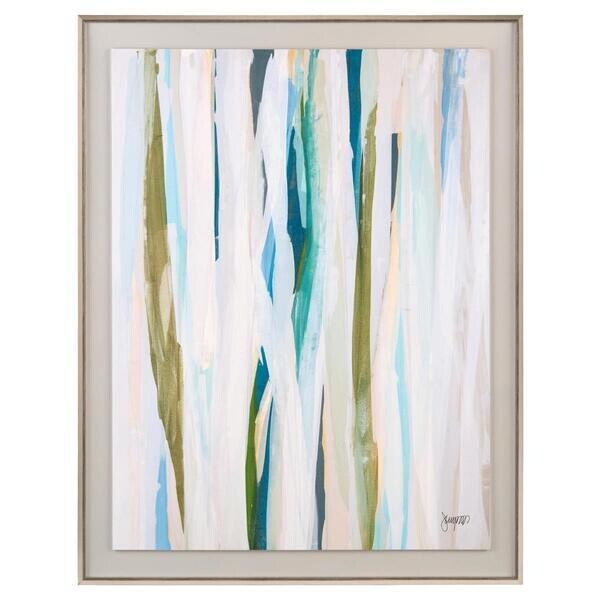 Floating Stripes Framed Abstract Print