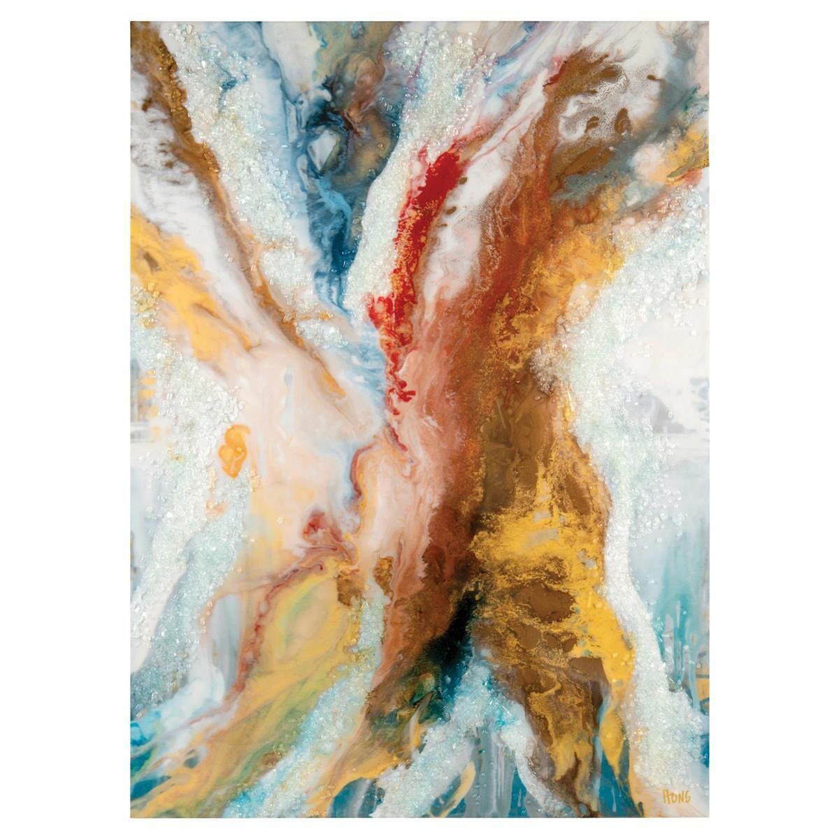 Untamed River Embellished with Cracked Glass