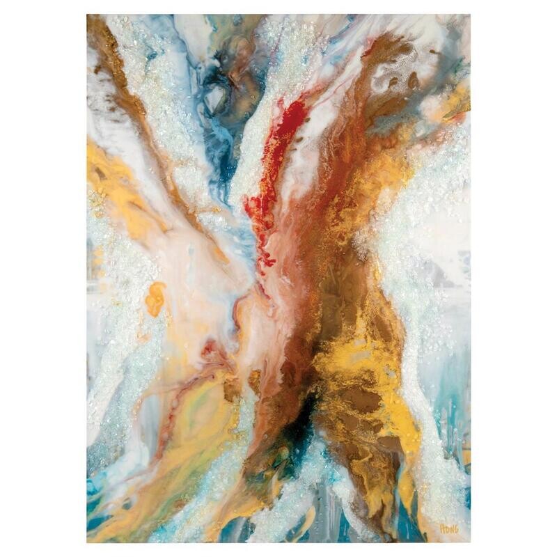 Untamed River Embellished with Cracked Glass