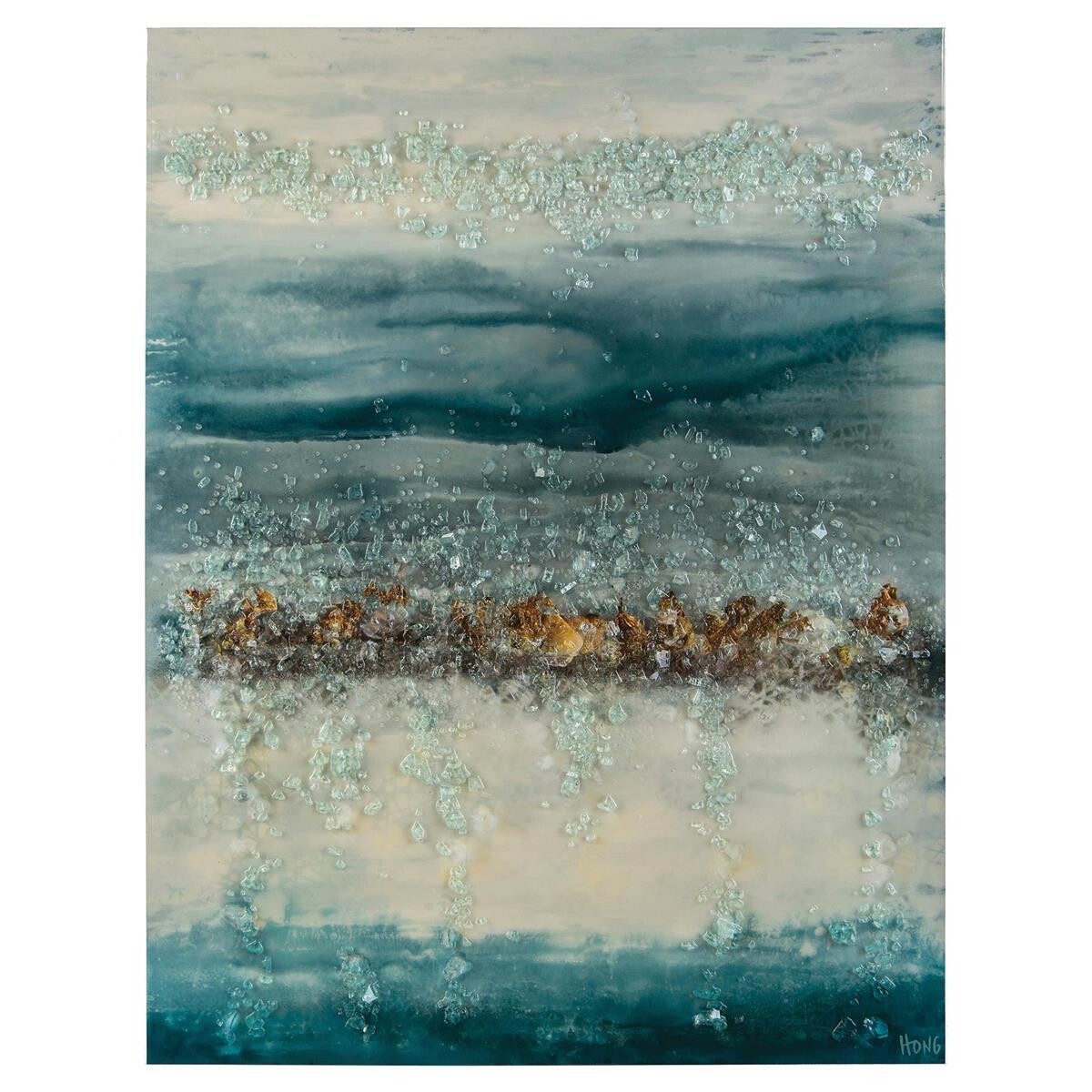 Moody Hues & Broken Glass - Rolling Thunder Art Piece