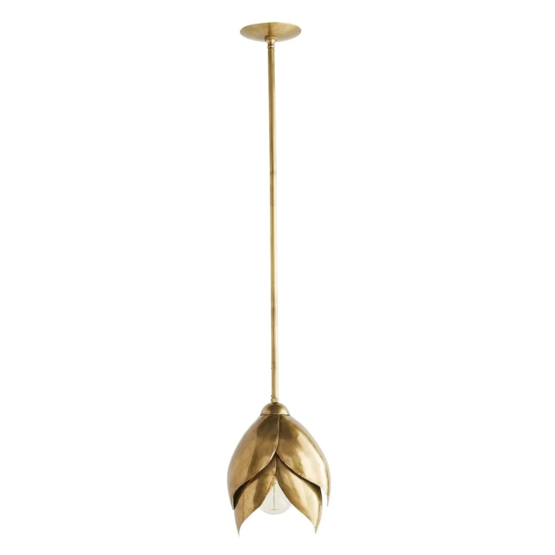 Rose Bud Brass Pendant