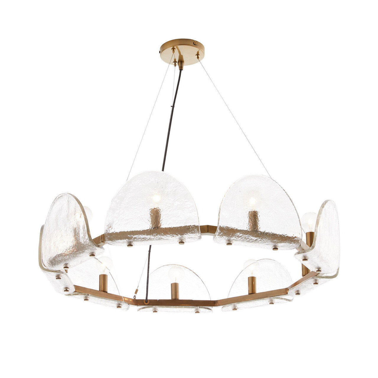 Scalloped Shaped Slump Glass Chandelier