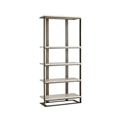 Black Iron & Smoke Oak Etagere
