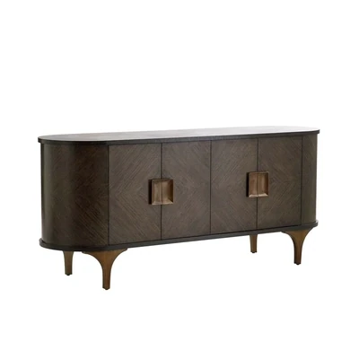 Modern Oval Shaped Entertainment - 78-inch