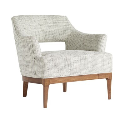 Sloping Arm Accent Lounge Chair