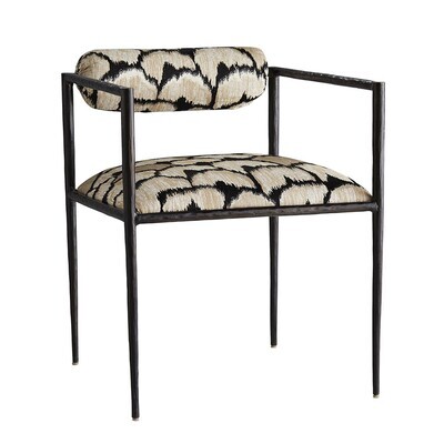 Regal Ocelot Embroidered Dining Chair