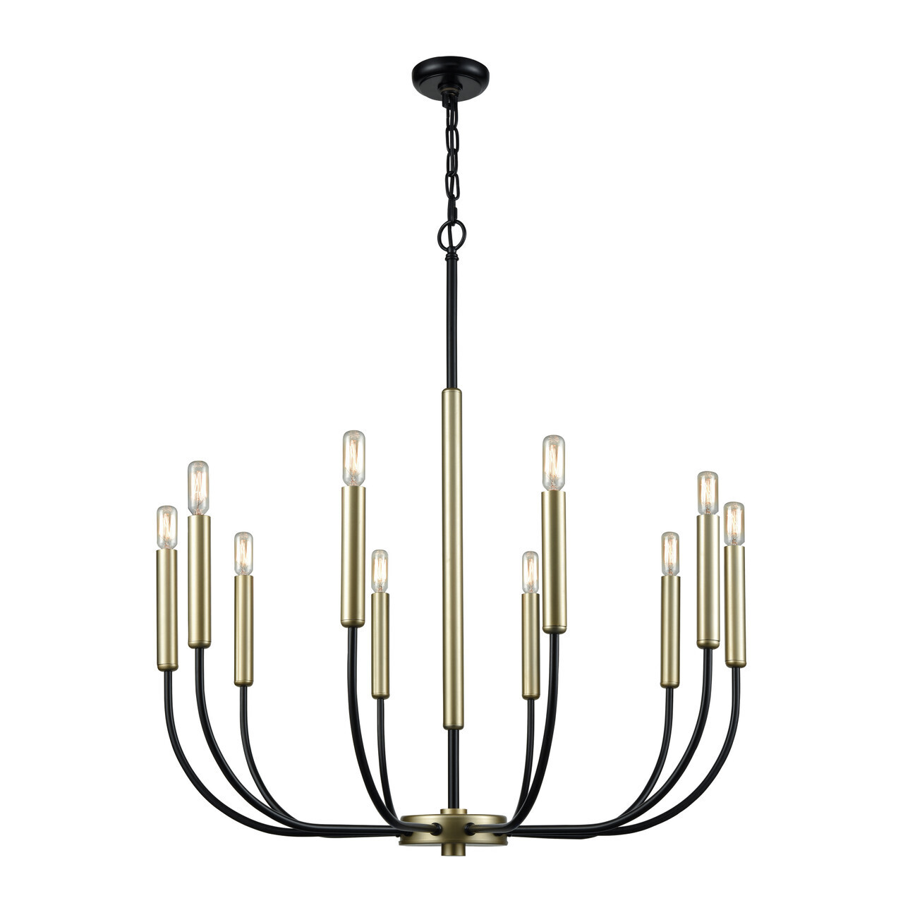 Classic Elegance 10-Light Candle Chandelier - 34'' Wide