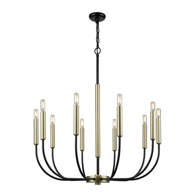 Classic Elegance 10-Light Candle Chandelier - 34'' Wide