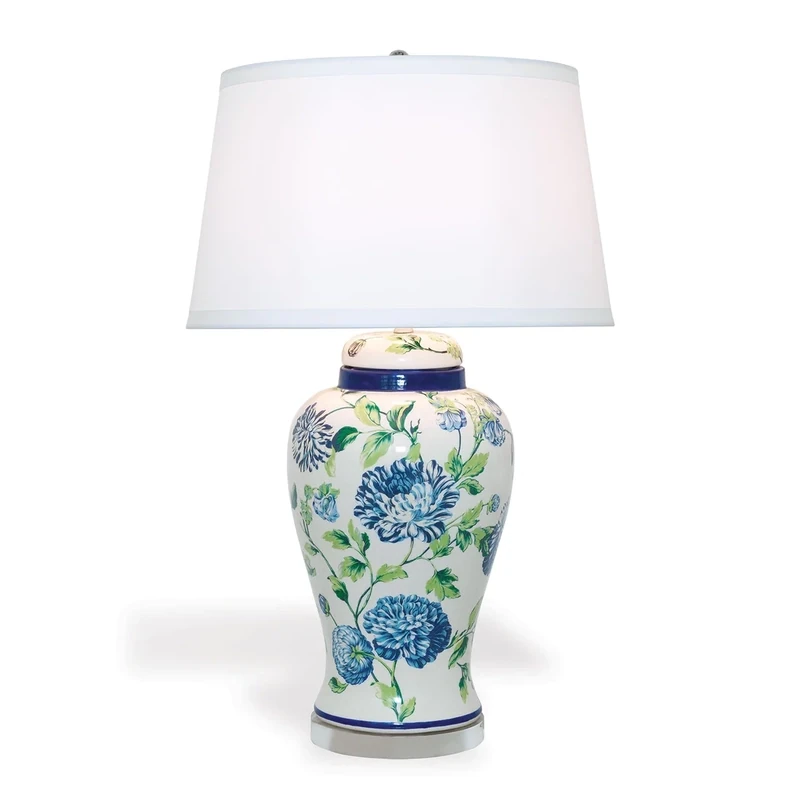 Charlotte Blue Floral Table Lamp