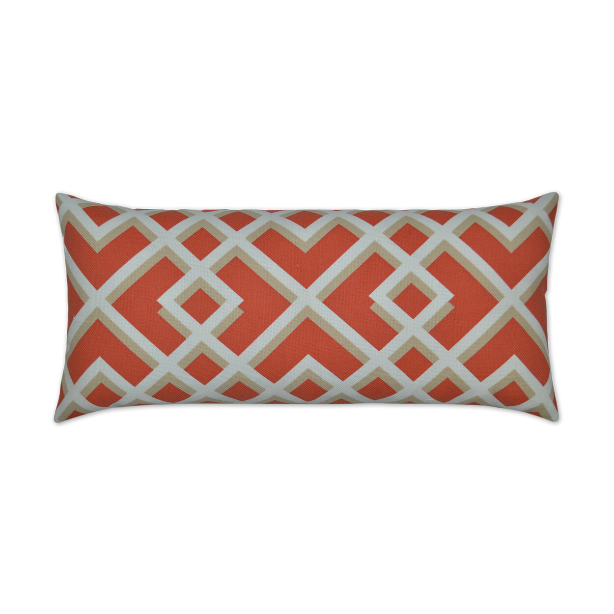 Coral Trellis Lumbar pillow 12 x 24