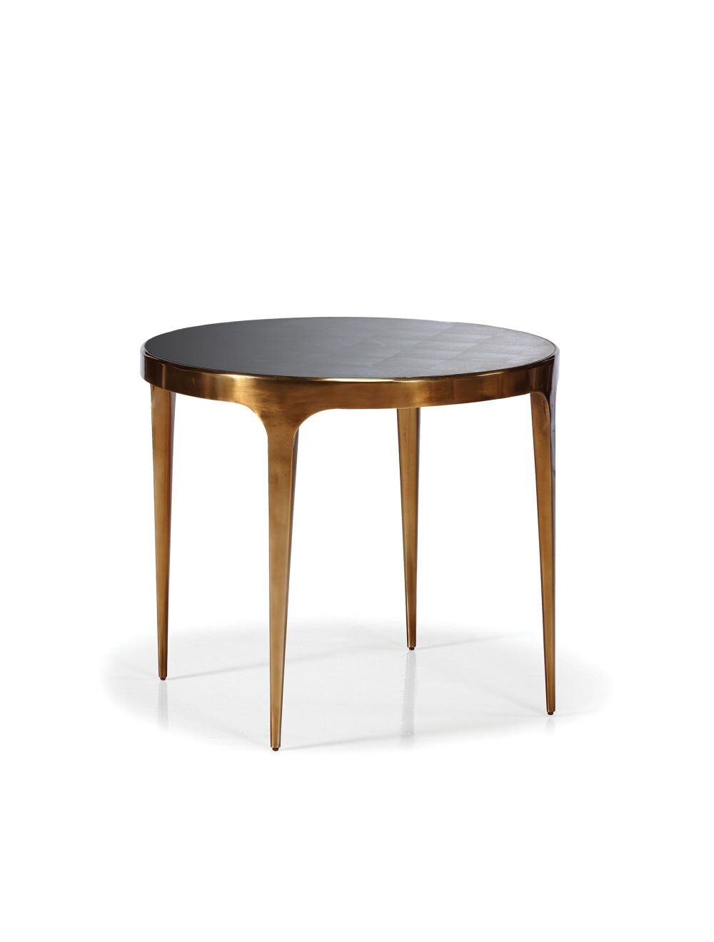 Brass-Finish Aluminum Lamp Table