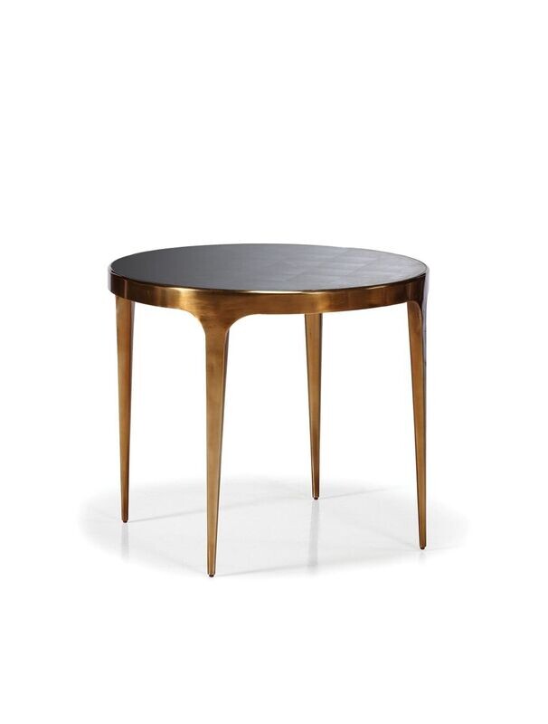 Brass-Finish Aluminum Lamp Table
