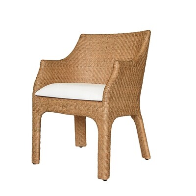 Coastal Rattan Weave Dining Chair