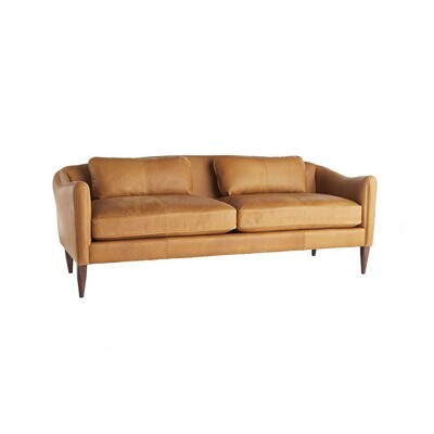 Parisian Elegance Butterscotch Leather Sofa