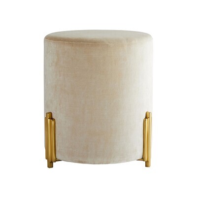 Velvet Serenade Drum Ottoman