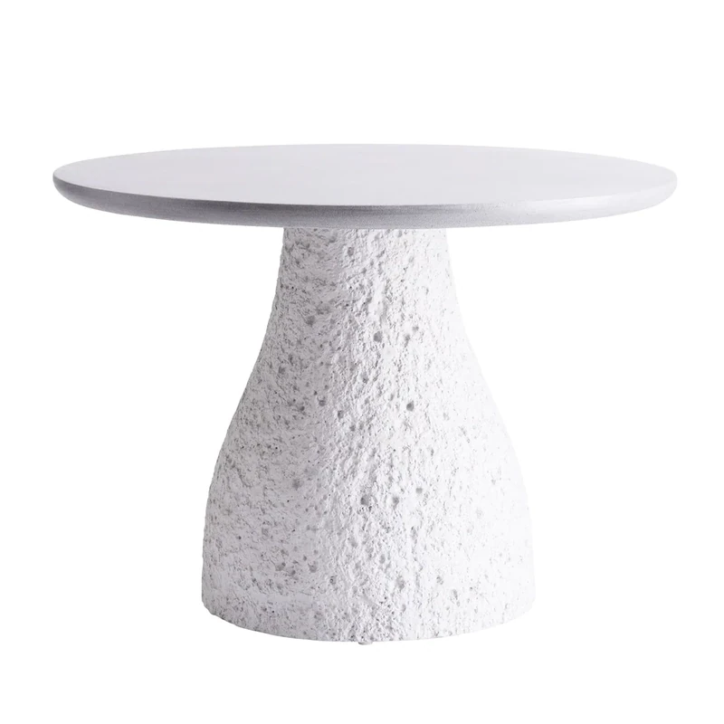 White Ash-Finished Circular Entry Table - 42 Inch
