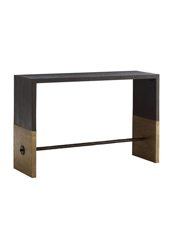 Cerused Sable Stain Solid Oak Console