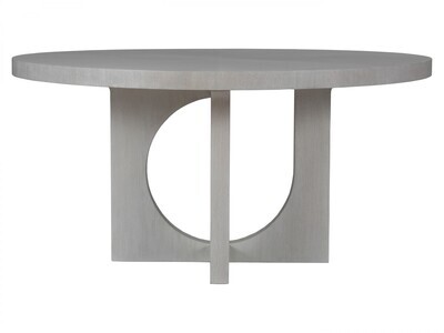 Misty Gray Round Modern Dining Table