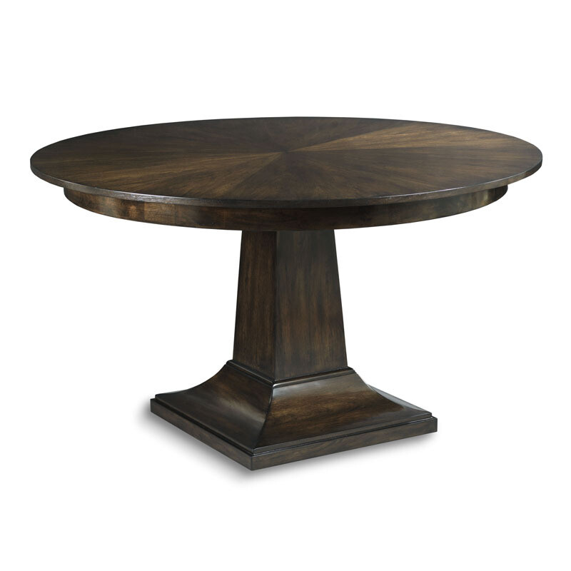Contemporary Mink Pedestal Table - 54 Inch