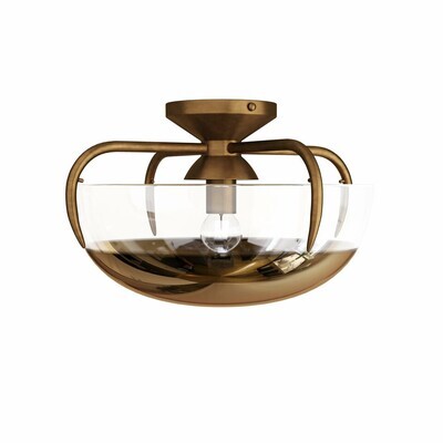 Gold Ombre Glass Flush Mount Chandelier