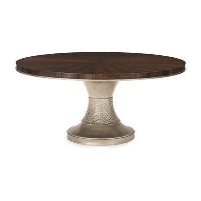 Modern Aged Bourbon Round Dining Table