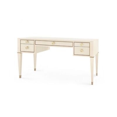 Champagne Elegance Blanched Oak Desk