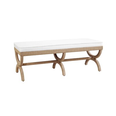 Modern Natural Rope Upholstered Bench