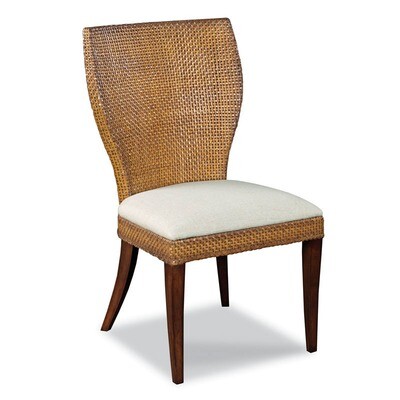 Woven Leather Dining Side Chair