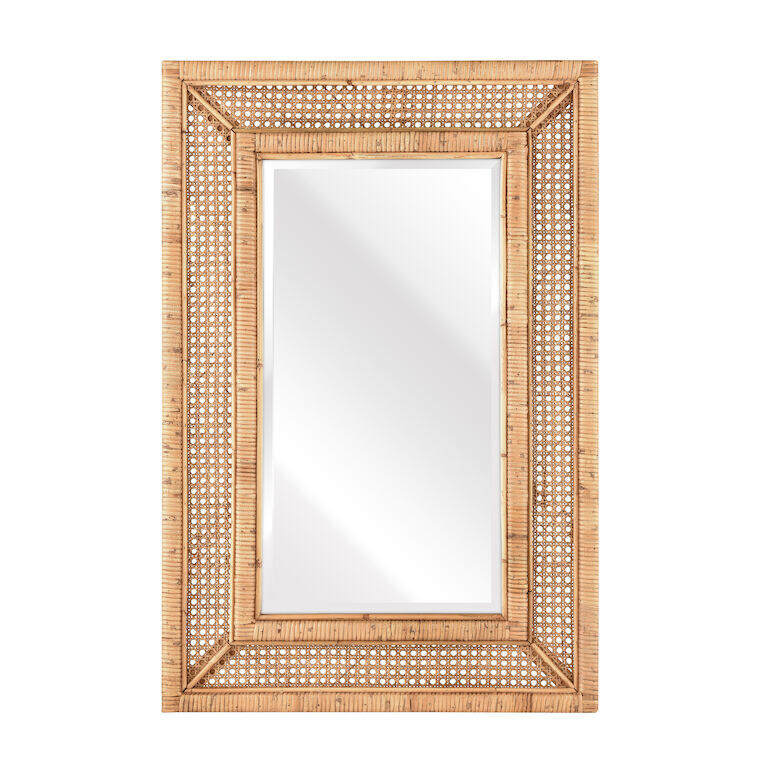 Rectangular Rattan Wall Mirror