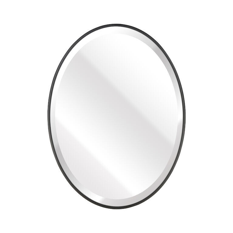 Modern Oval Mirror with Thin Frame