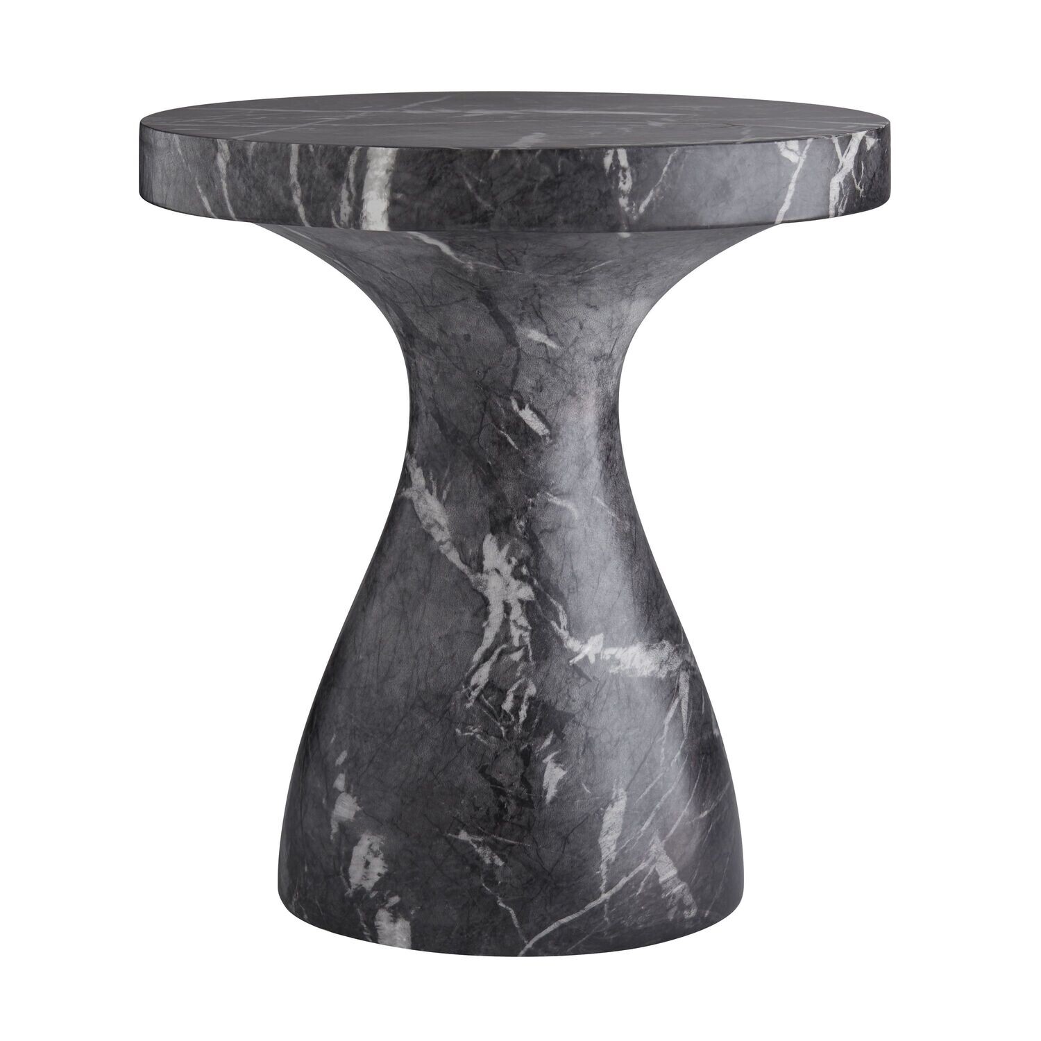 Black Faux Marble Accent Table