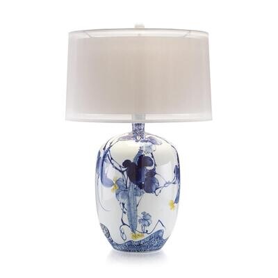 Chinese Blossom Urn Table Lamp -  31.5"H