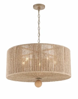 Natural Jute 5-Light Pendant - 24"W