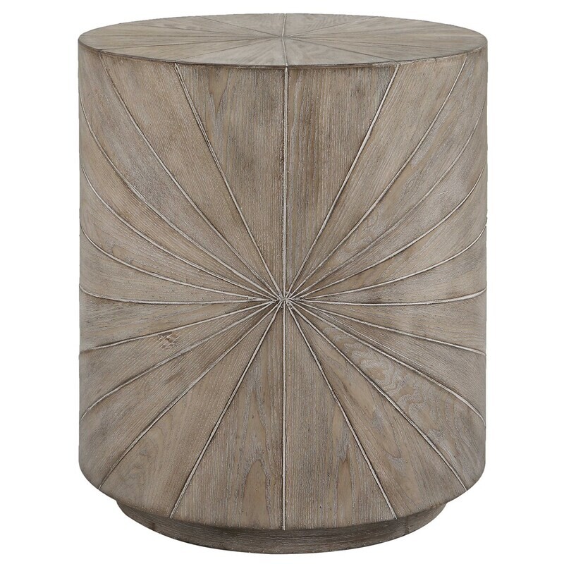 Cerused Starburst Side Table