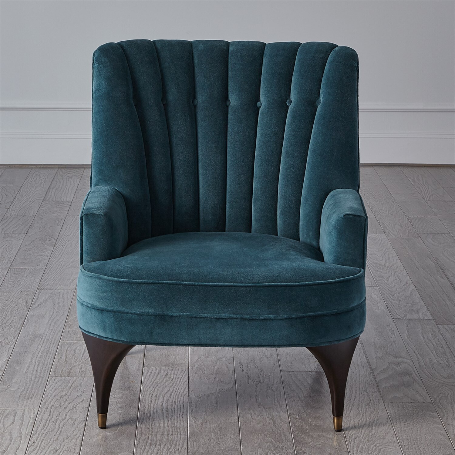 Duncan Chair Peacock Blue Velvet
