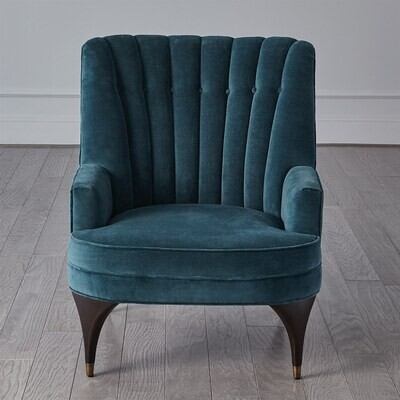 Duncan Chair Peacock Blue Velvet