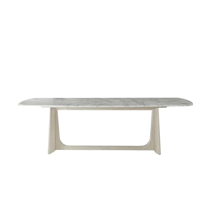 Trestle Dining Table with Marble Top