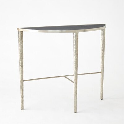 Hammered Nickle Console Table