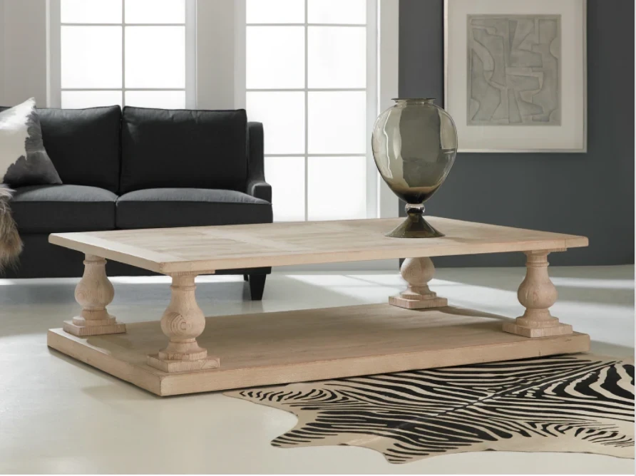 Sandblasted Balustrade Cocktail Table