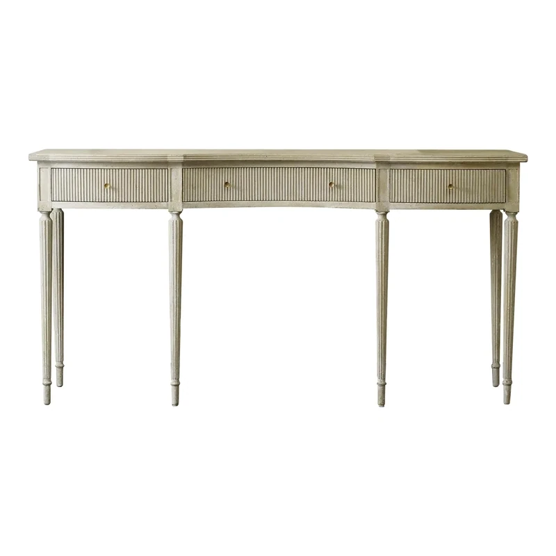 Classic Ribbed Drawer Console Table