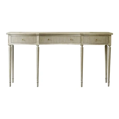 Classic Ribbed Drawer Console Table