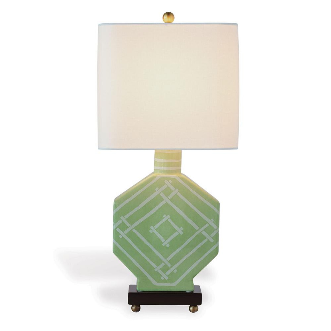 Bamboo Palm Table Lamp - 24" H, Color: Green