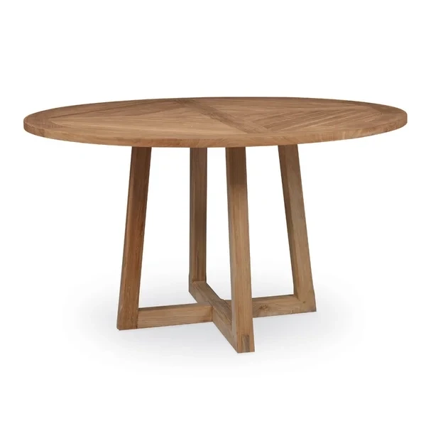 Outdoor Teak 54'' Wide Round Dining Table