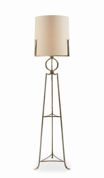 Polished Steel Floor Lamp