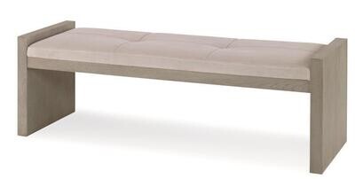 54-Inch Oak & Upholstery Bench