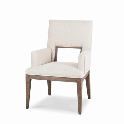 Upholstered Dining Arm Chair - Timber Grey Finish