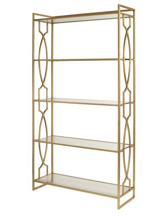 Elegant Gold Leaf Etagere